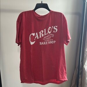 Carlo's Hoboken Bake Shop TShirt XL Red Short Sleeve USA Made Crewneck